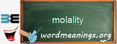 WordMeaning blackboard for molality